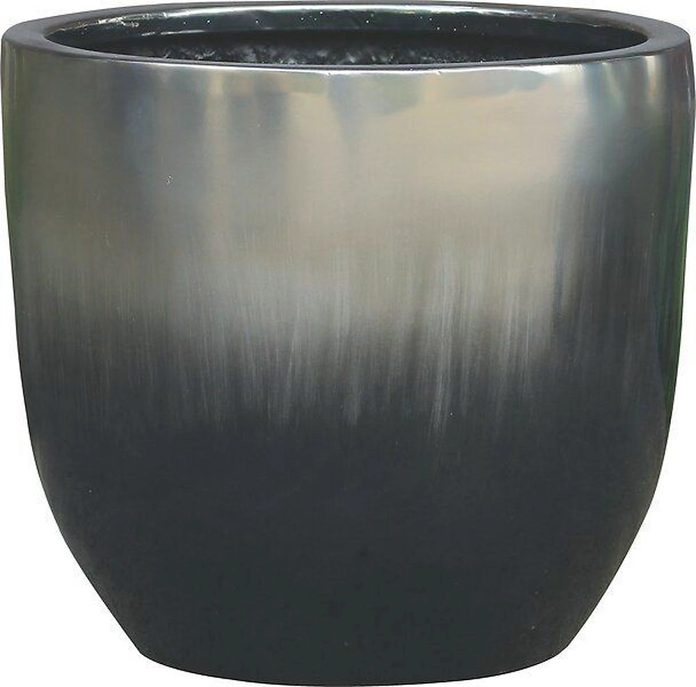 Горшок фиберстоун серебряный D30 H27 см