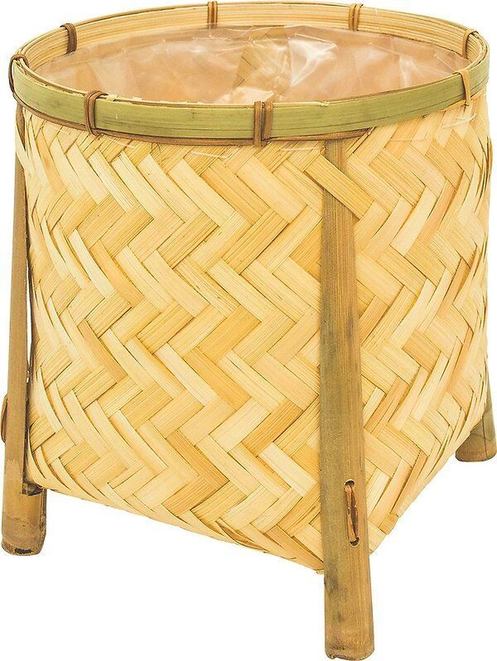 Кашпо бамбук на ножках D15 H15 см