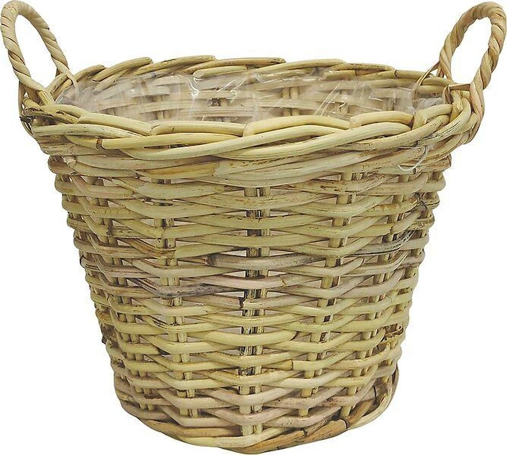 Горшок ротанг с ручками D35 H25 см