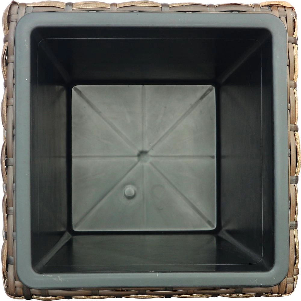 Горшок пластик плетеный коричневый 28x28x53 см