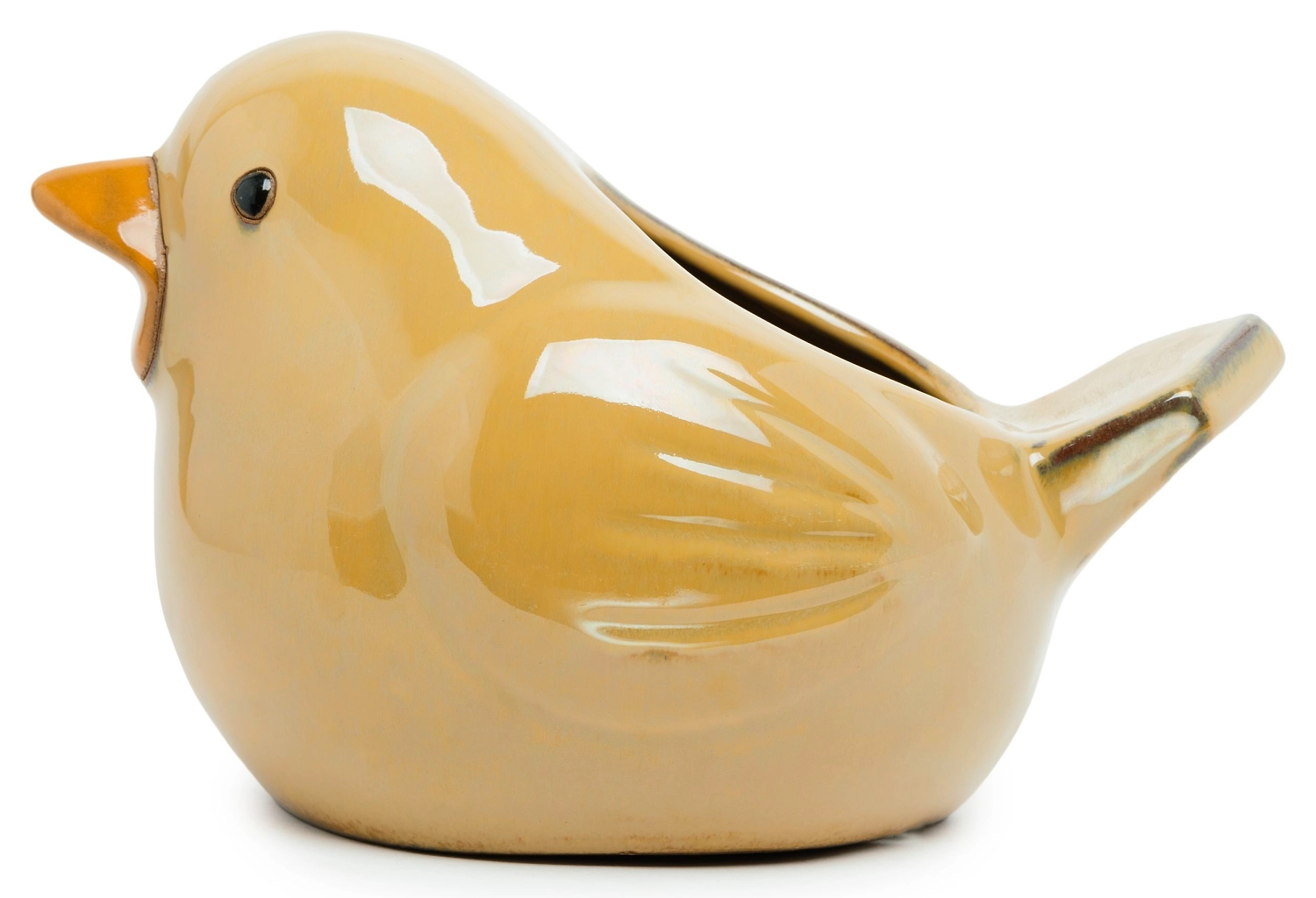 Горшок керамика птица желтый 24x16,5x15 см