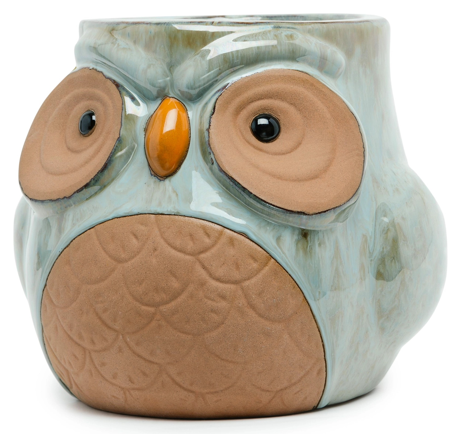 Горшок керамика сова серый 26x24x21 см