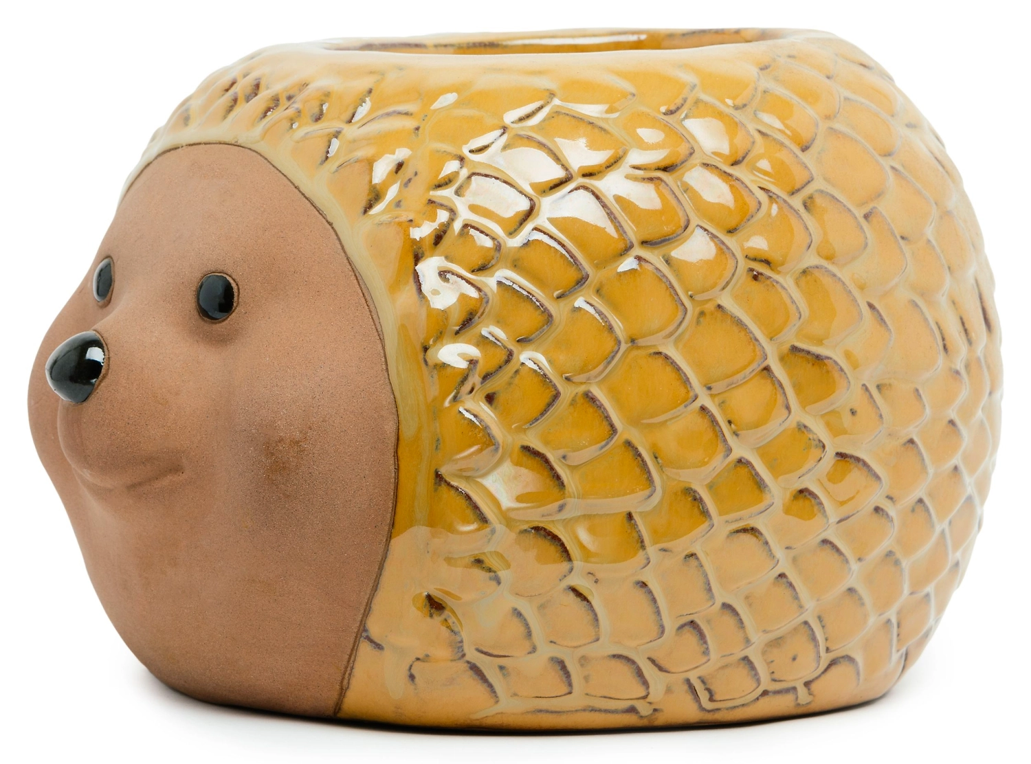 Горшок керамика еж желтый 28x22x19 см