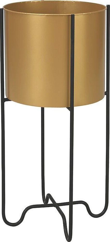 Горшок металл золотой H55 см