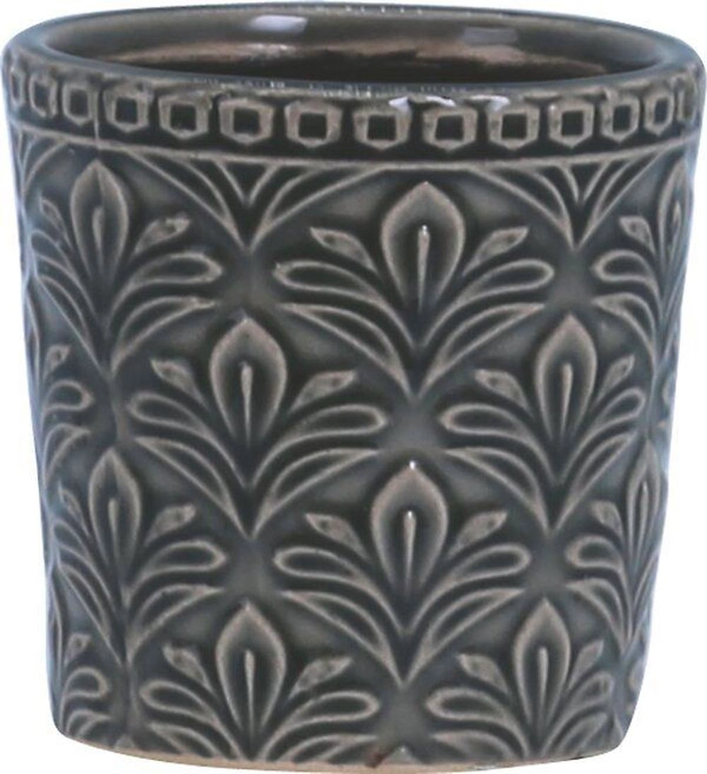 Горшок керамика сервый D7 H7 см