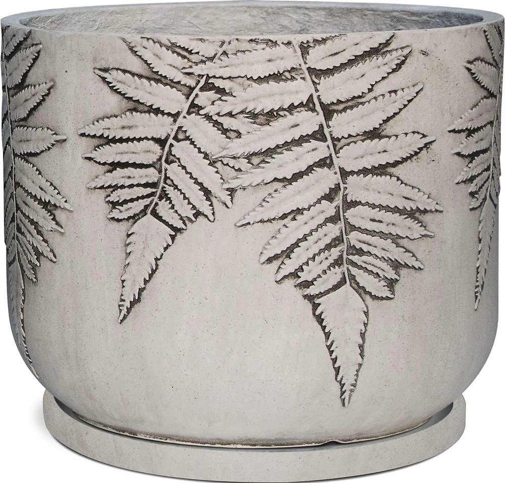 Горшок фибробетон vio черный D37 см