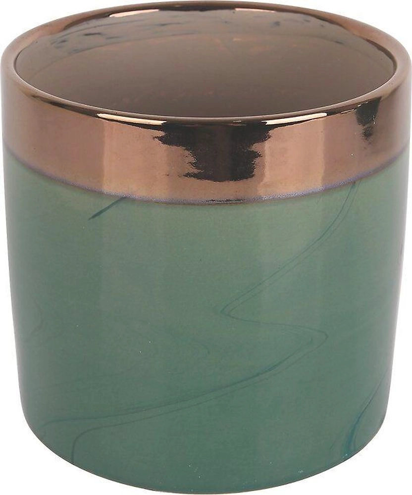 Горшок керамика зеленый D13,5 H13 см