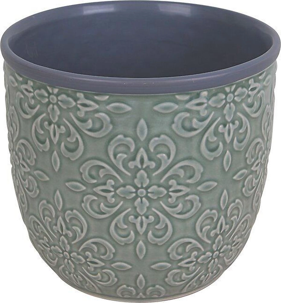 Горшок керамика зеленый D16,5 H15 см