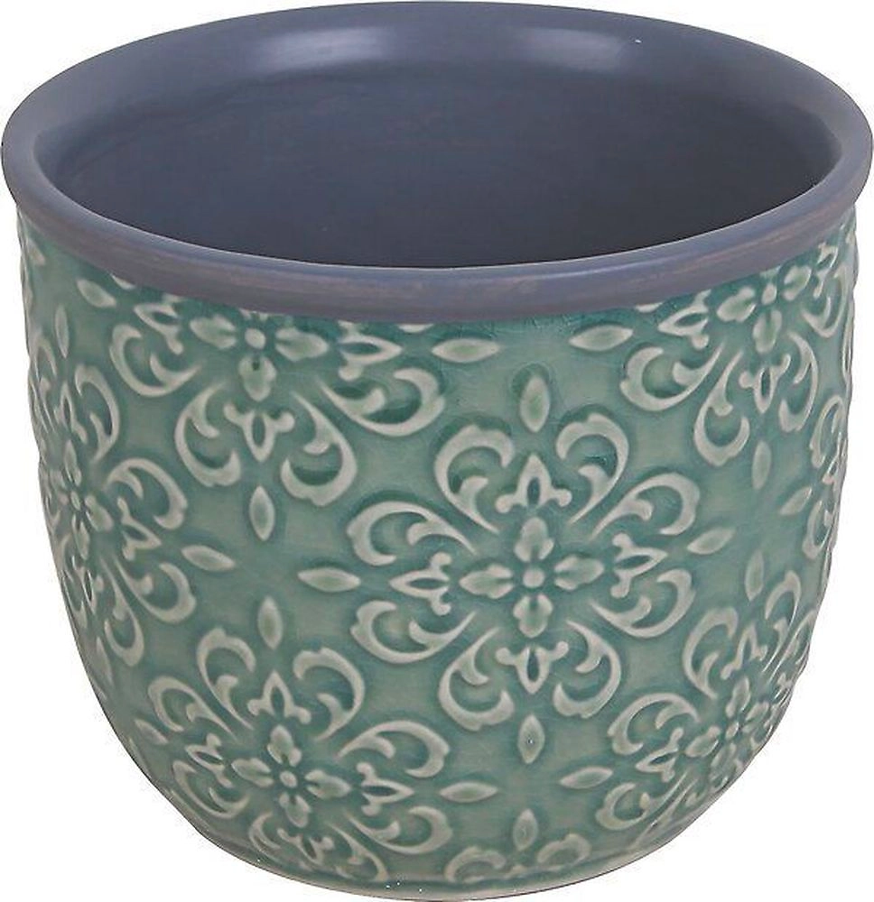 Горшок керамика синий D13 H11 см