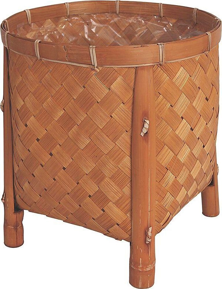 Корзина плетеная бамбук D24 H27 см