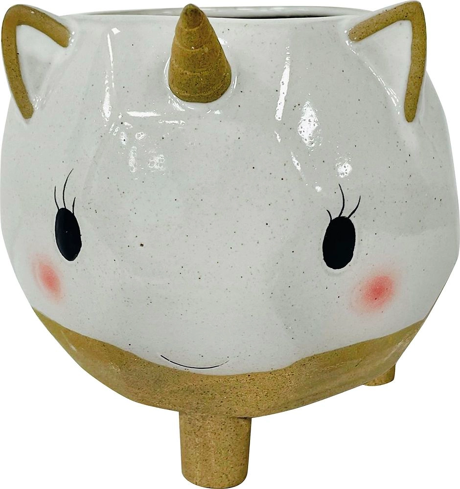 Горшок керамика светло-серый 12x11x8 см