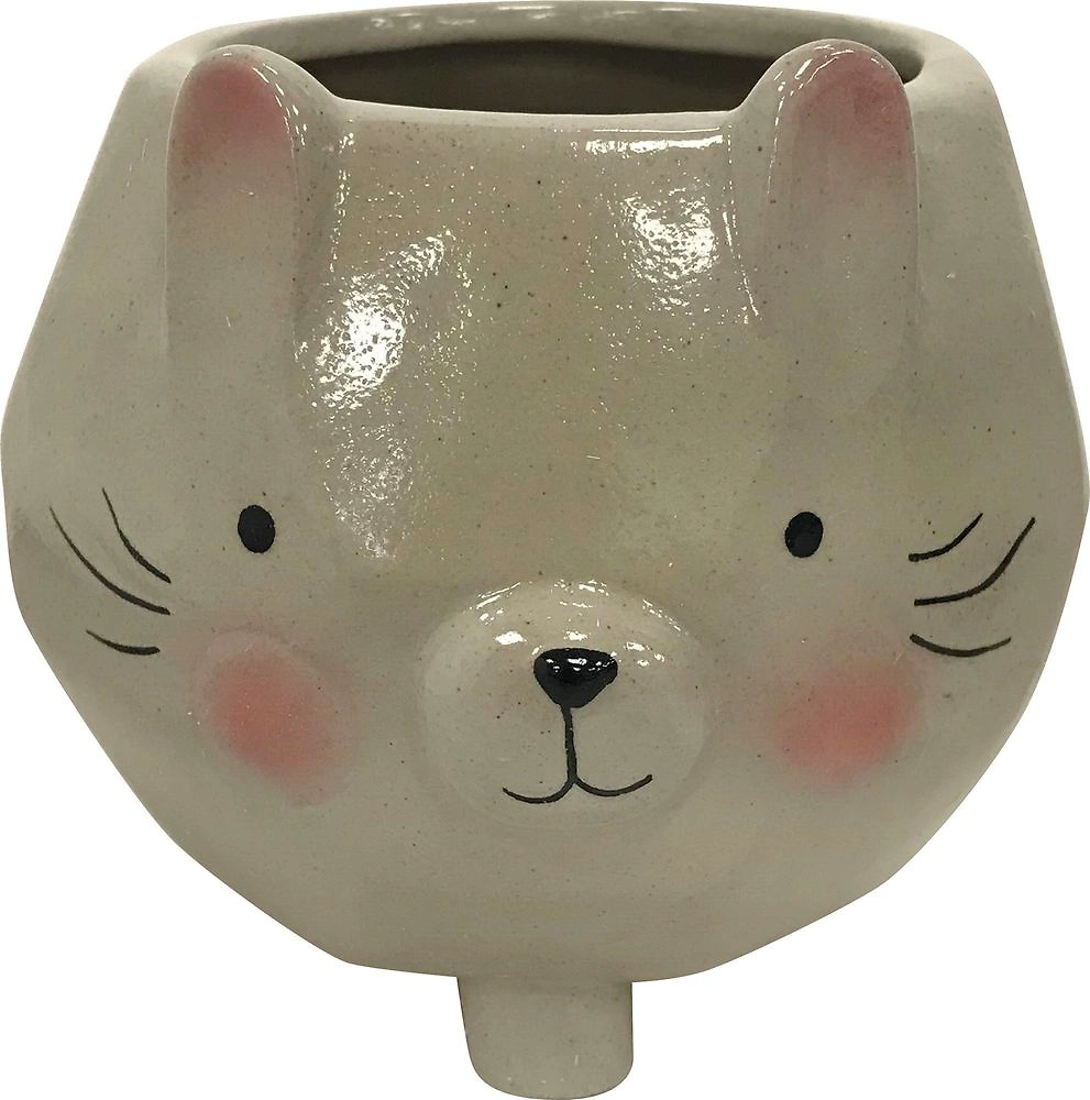 Горшок керамика темно-серый 12x11x11 см