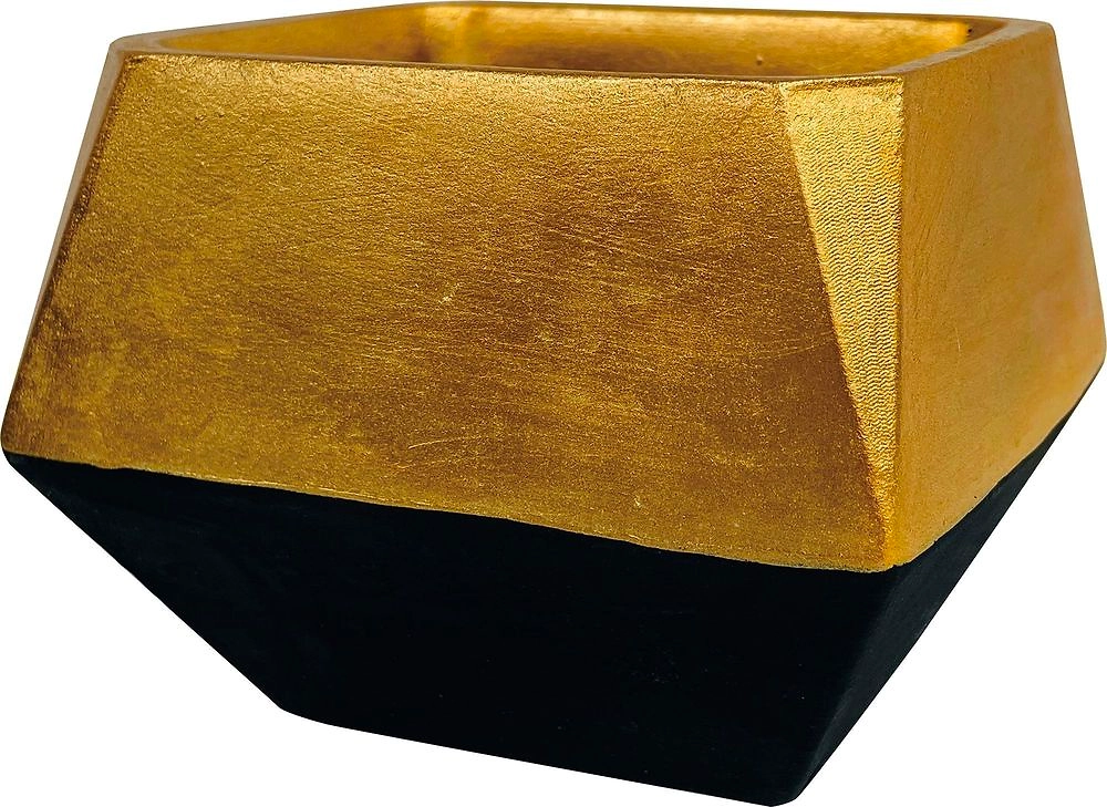 Горшок цемент черный/медный D10 H9 см 802228