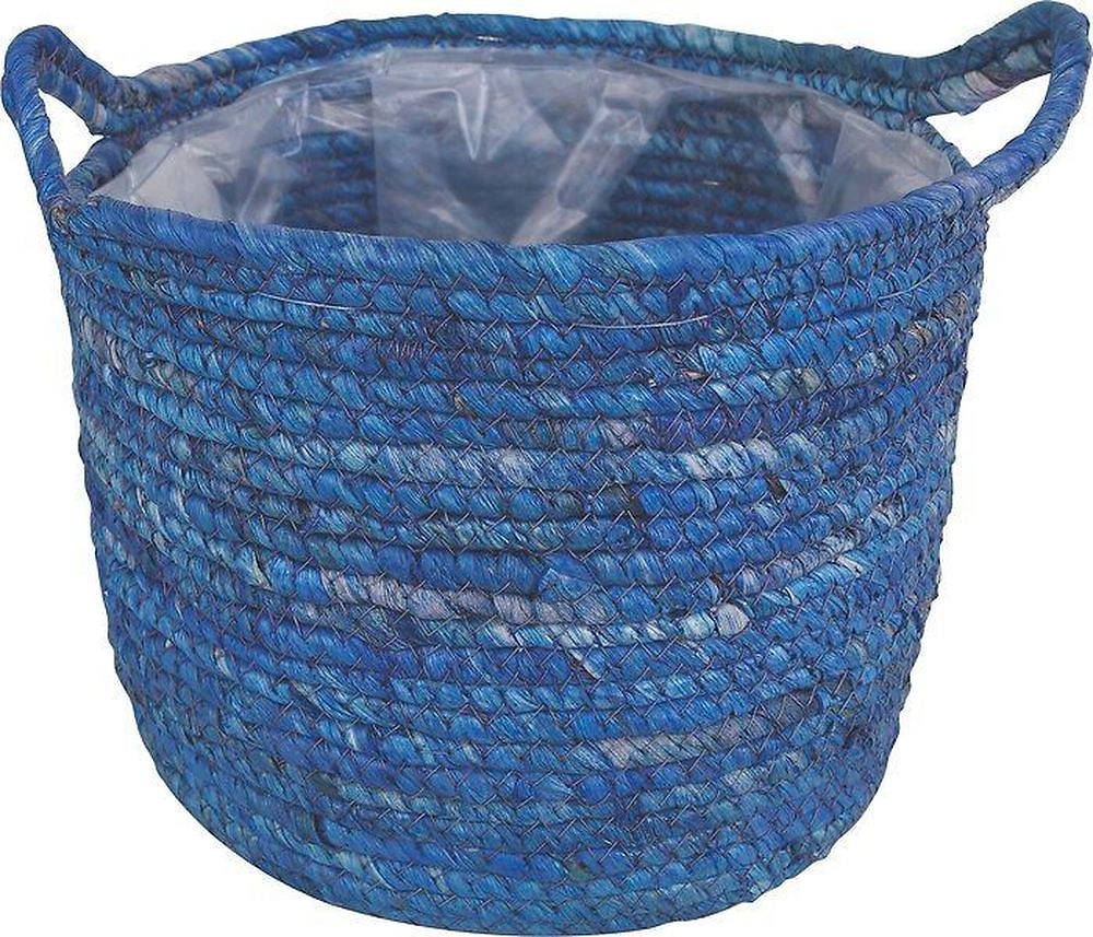 Корзина плетеная кукуруза с ручками D26 H20 см