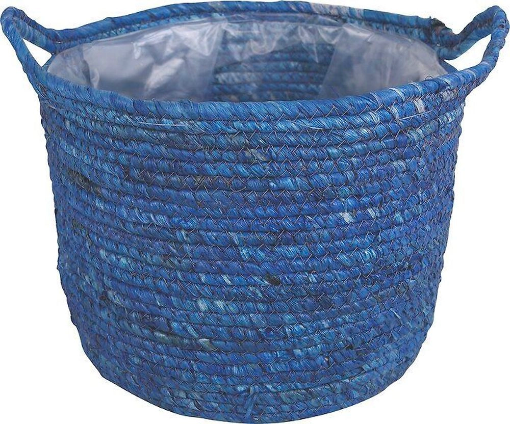 Корзина плетеная кукуруза с ручками D28 H22 см