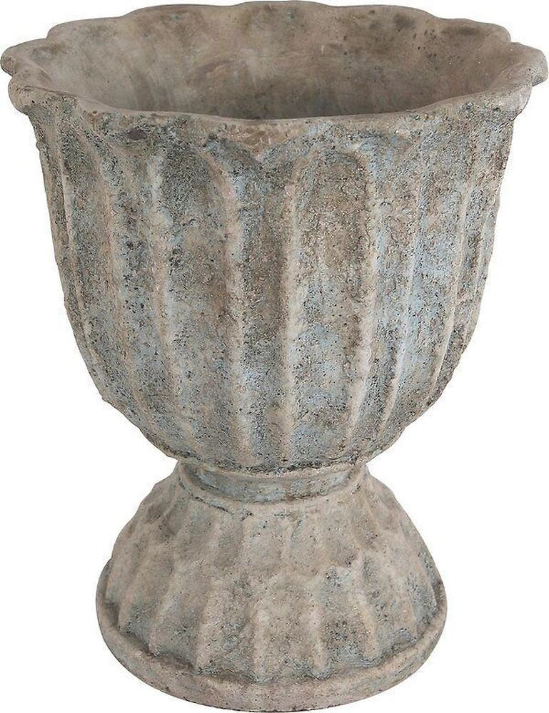Горшок цемент серый D22 H27 см