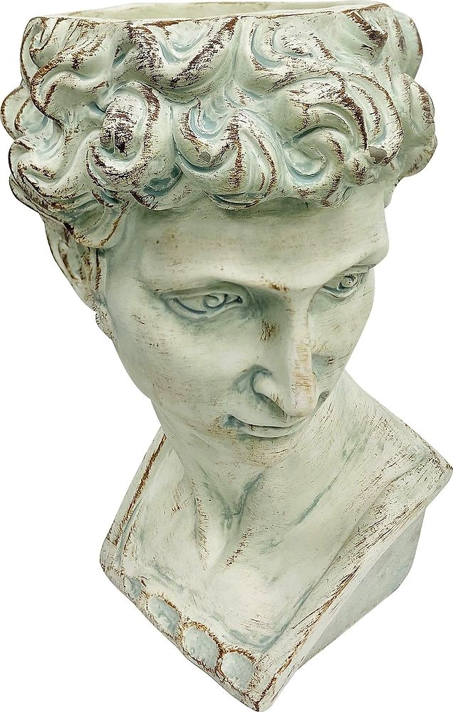 Горшок цемент голова 18x17x28 см