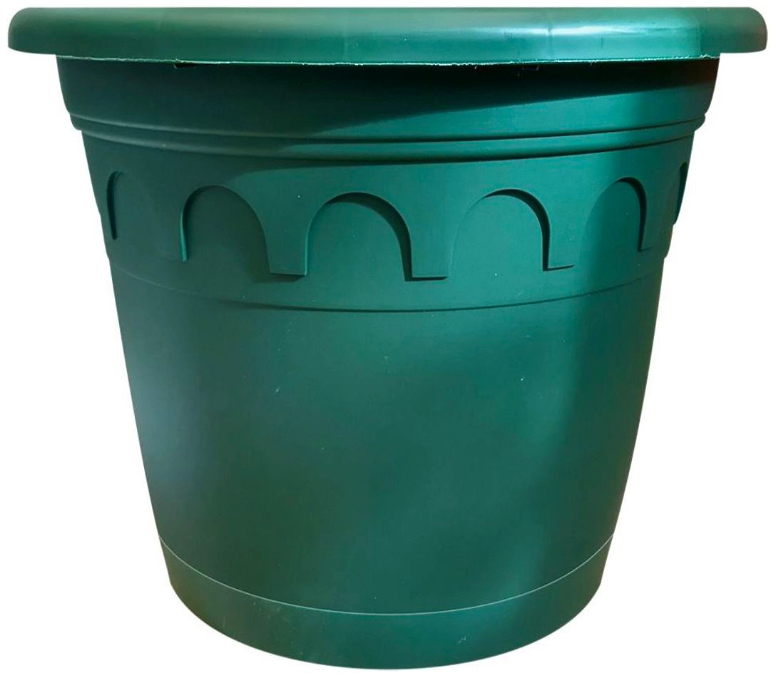Горшок Soparco Roma d32,2 см 11,5 л полипропиленовый зеленый с поддоном