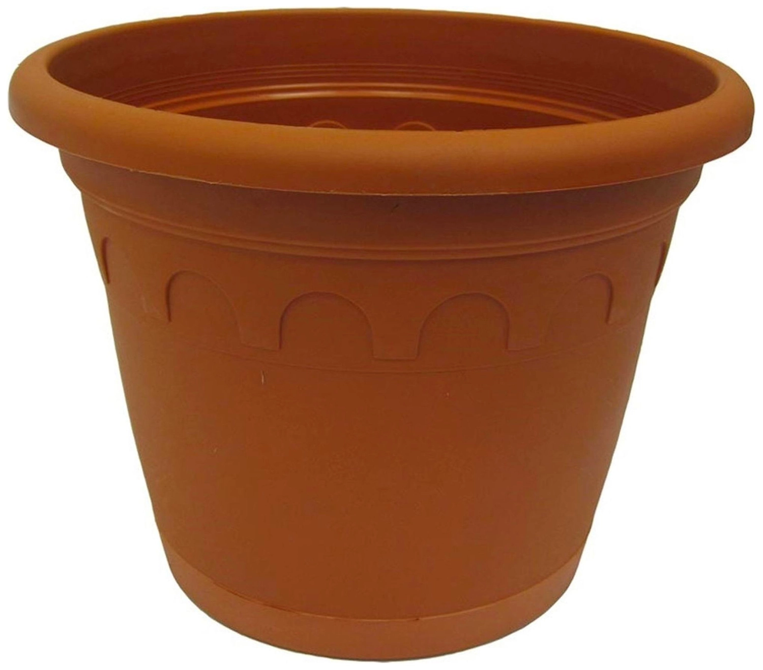 Горшок ГазонCity Roma d32,2 см 11,5 л полипропиленовый коричневый с поддоном