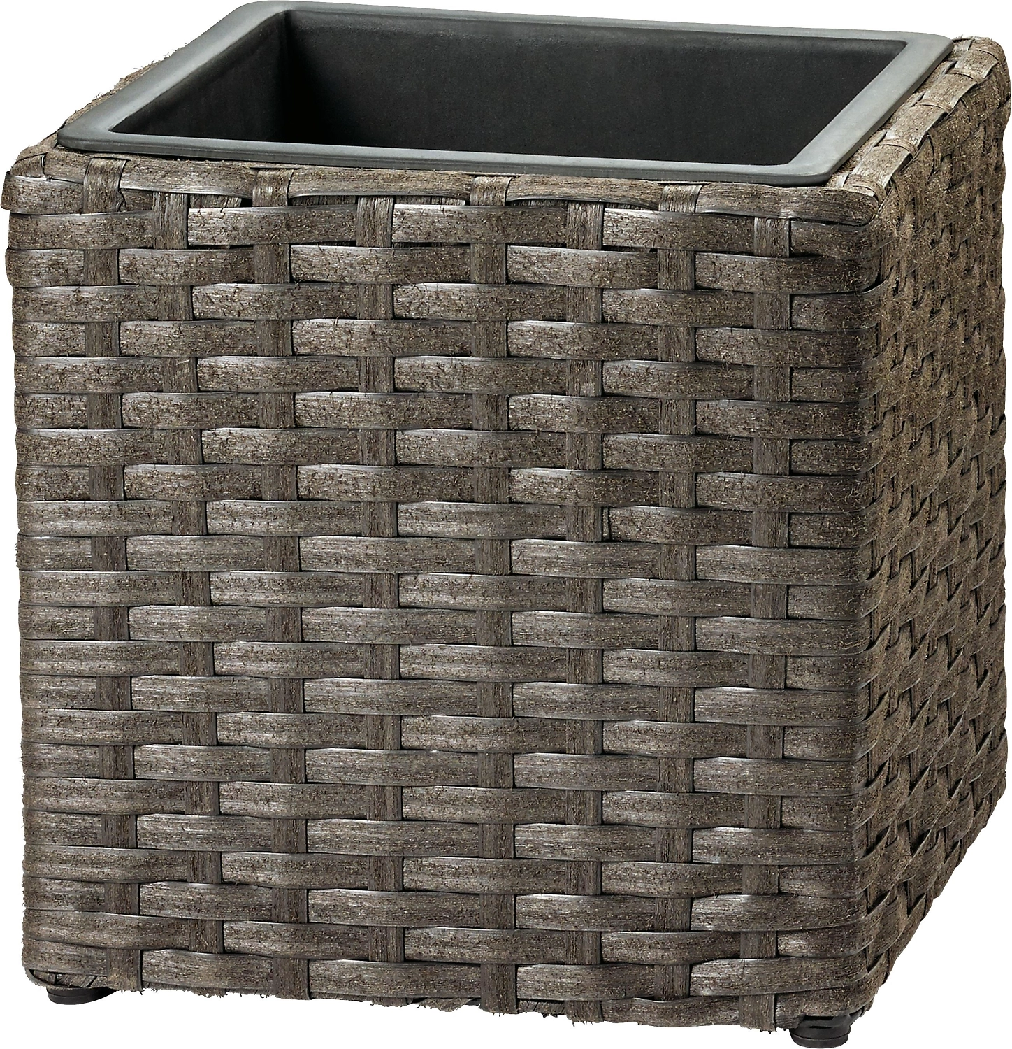 Кашпо Ротанг 28х28х28 см искусственный ротанг антрацит