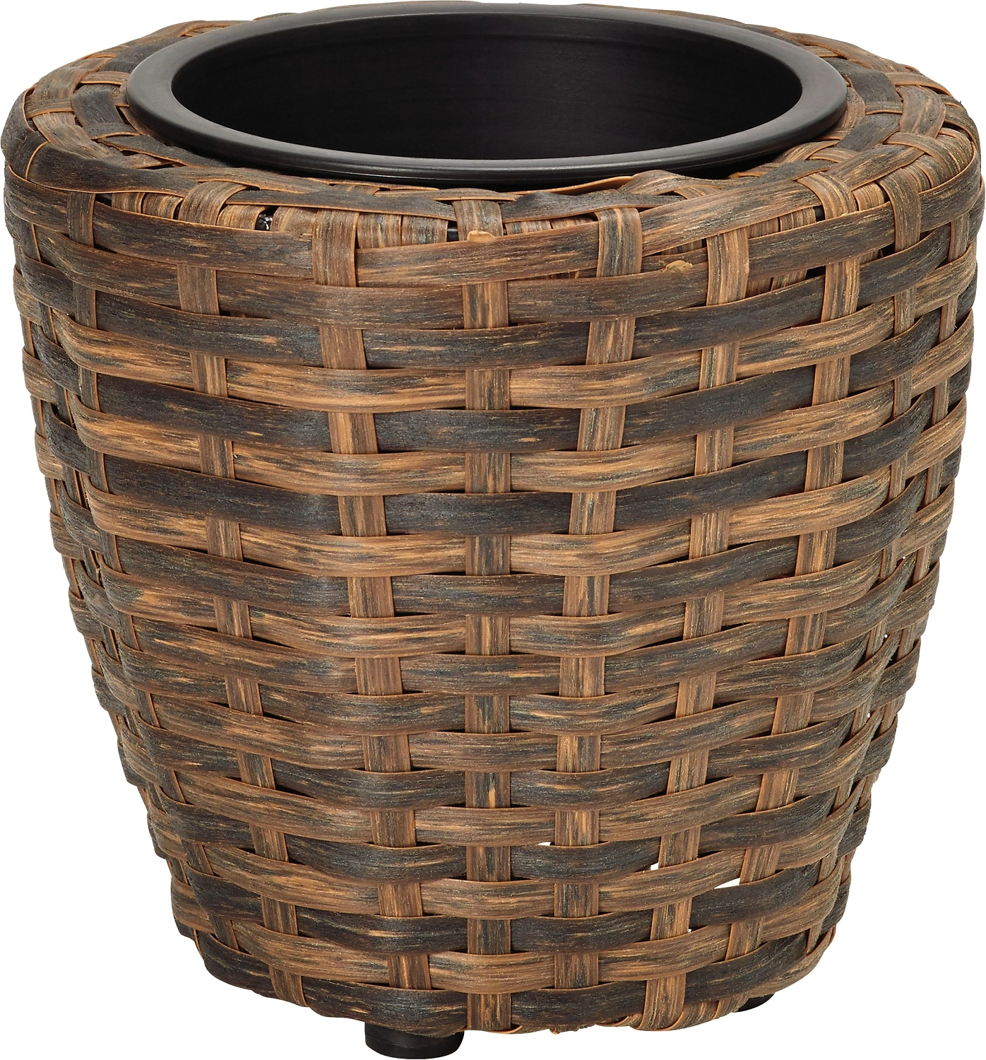 Кашпо Ротанг Овал h16 см искусственный ротанг коричневое