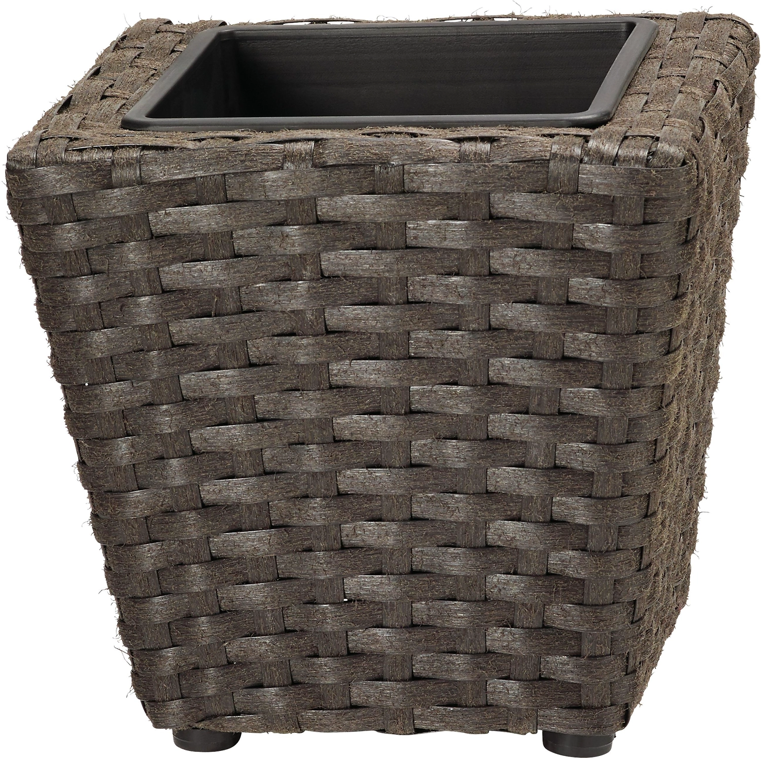 Кашпо Ротанг h16 см искусственный ротанг темно-коричневое