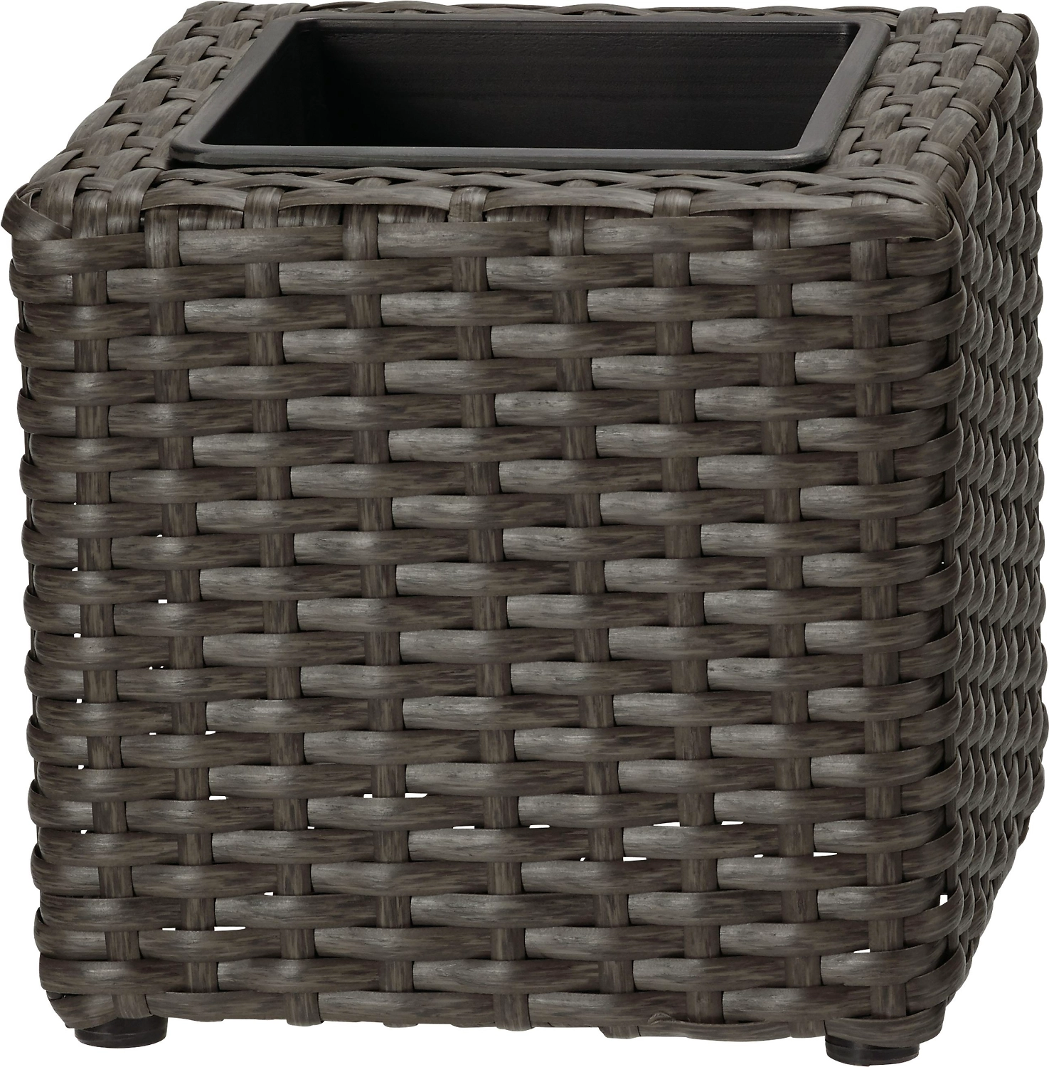 Кашпо Ротанг h16 см искусственный ротанг антрацит