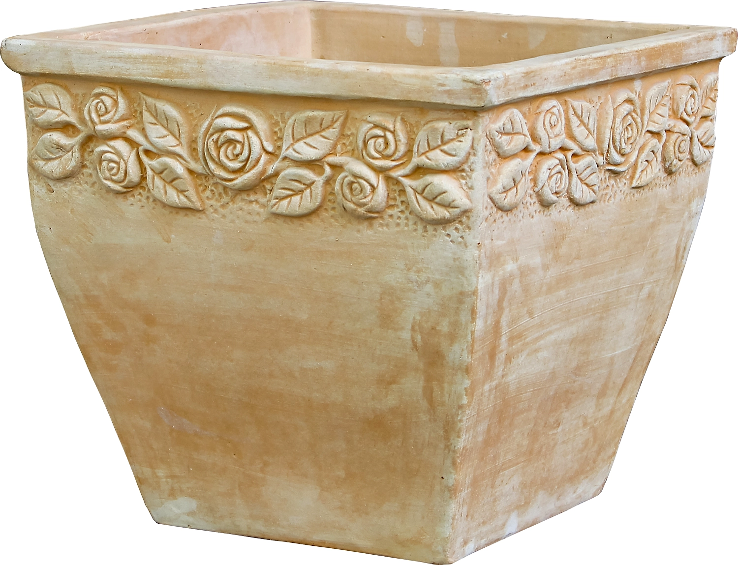 Горшок Терракота 42,5x42,5x35 см глиняный оранжевый