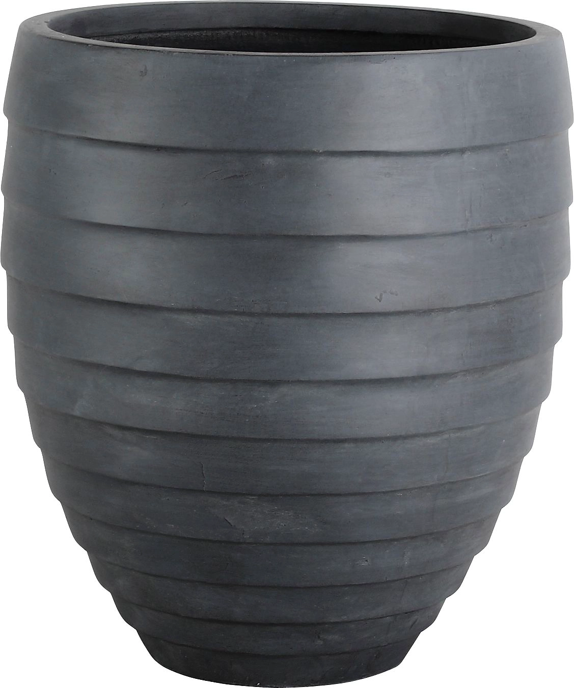 Кашпо Куб 34х34х40 см керамическое серое