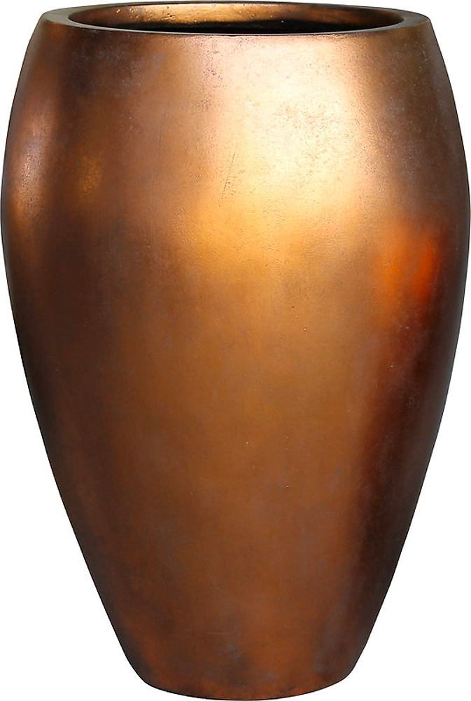 Кашпо Металлик d24 см полистоун медное