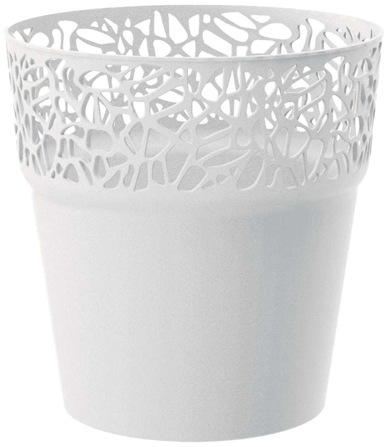 Кашпо Prosperplast Naturo d14,5 см полипропиленовое белое