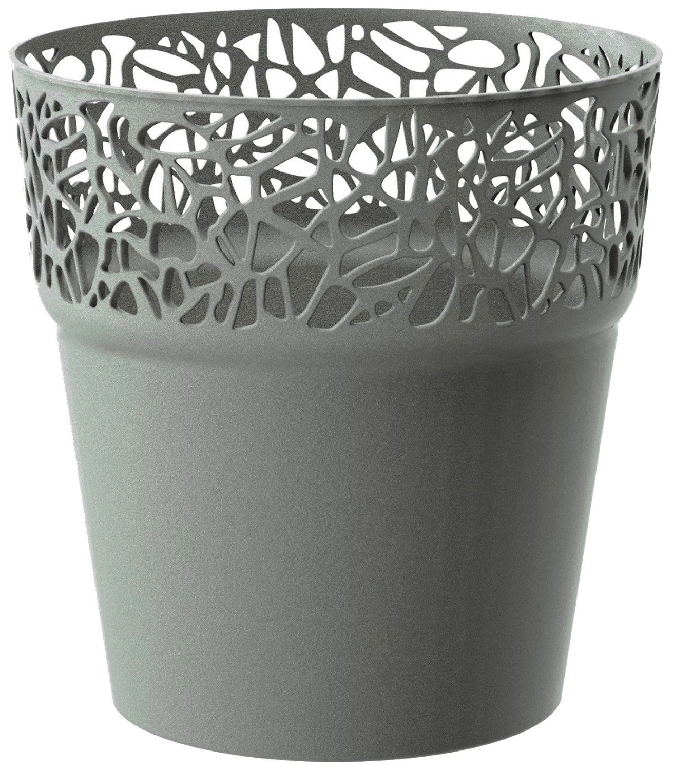Кашпо Prosperplast Naturo d14,5 см полипропиленовое серое