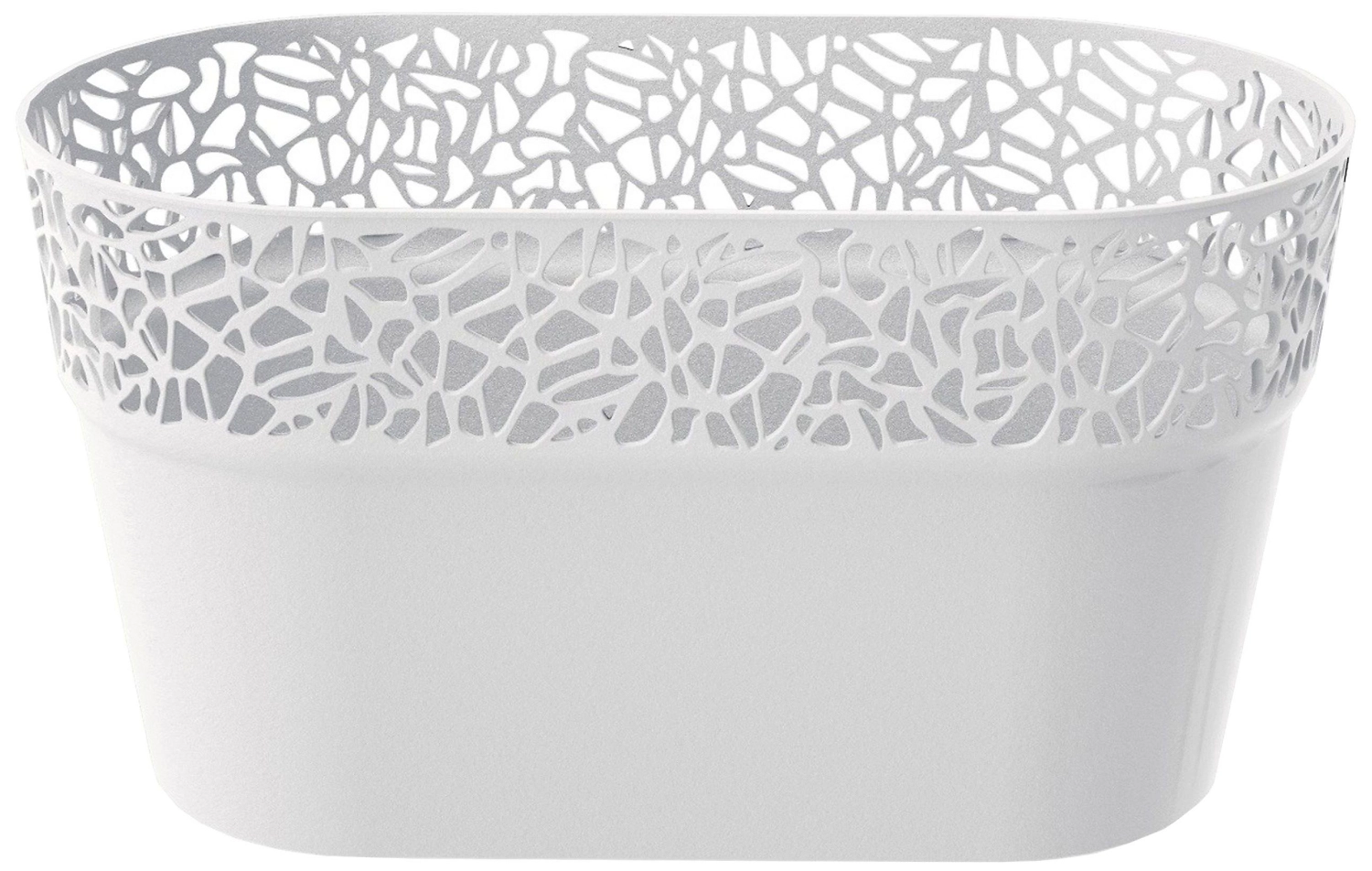 Кашпо Prosperplast Naturo 27,5х14,5х14,8 см полипропиленовое белое