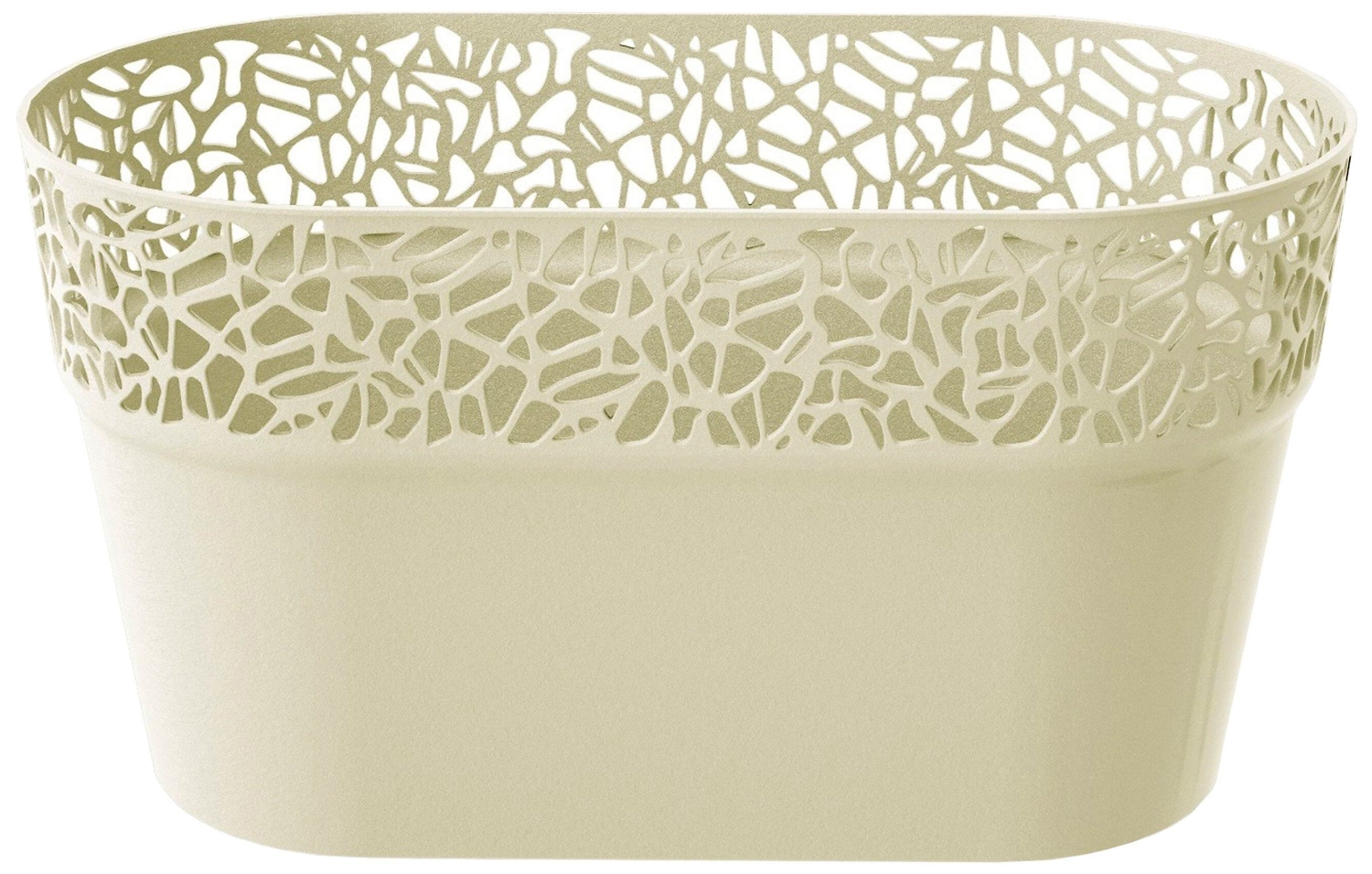 Кашпо Prosperplast Naturo 27,5х14,5х14,8 см полипропиленовое кремовое