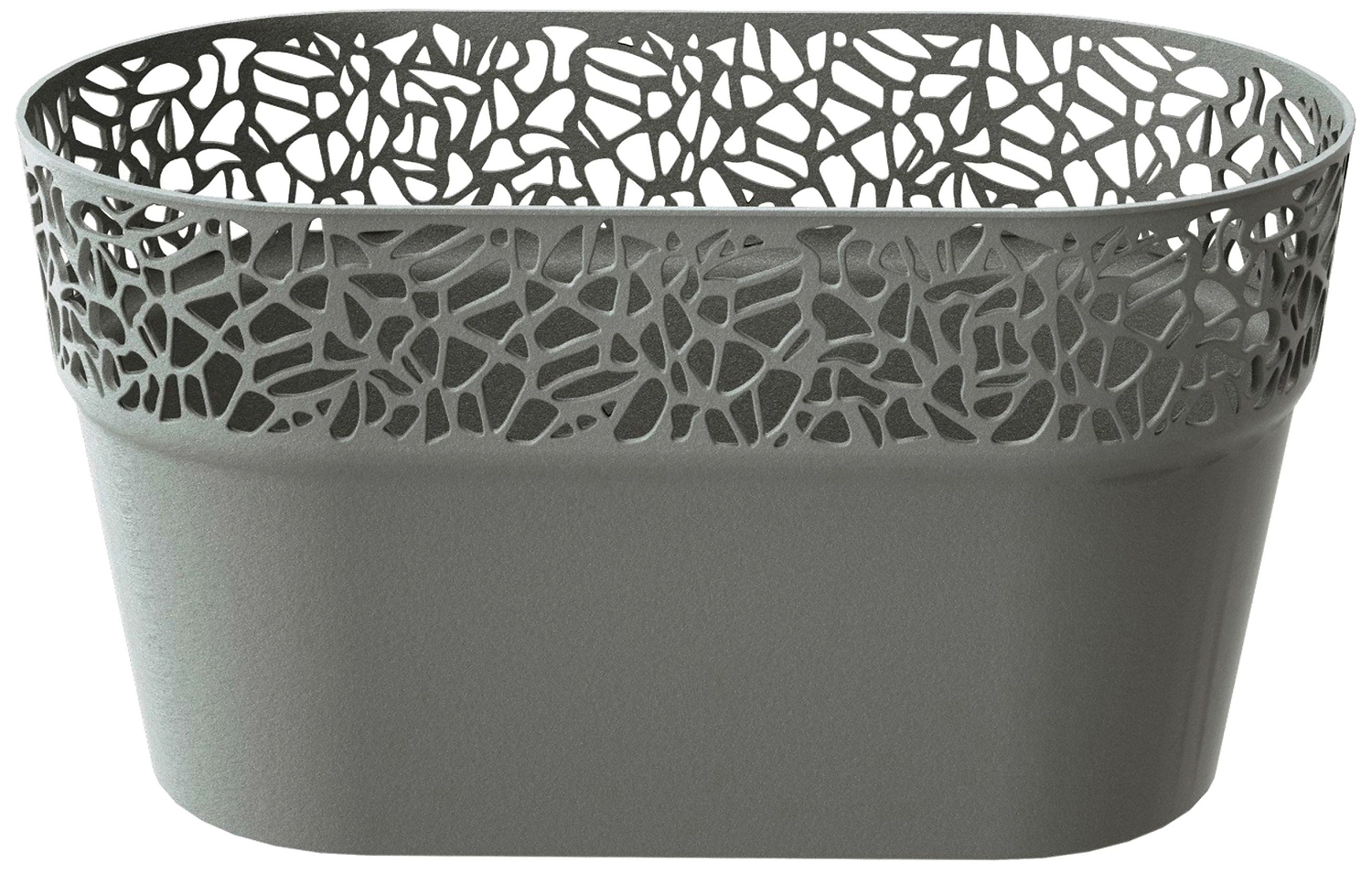 Кашпо Prosperplast Naturo 27,5х14,5х15 см полипропиленовое серое