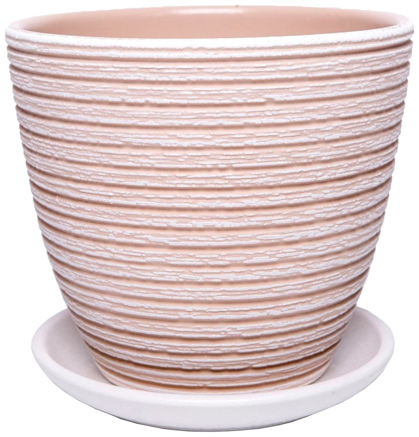 Горшок d21 см керамический охра с поддоном