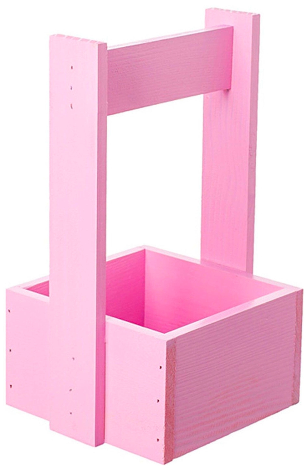 Корзина Азалия Декор №3 25х15х13,5 cм деревянная розовая