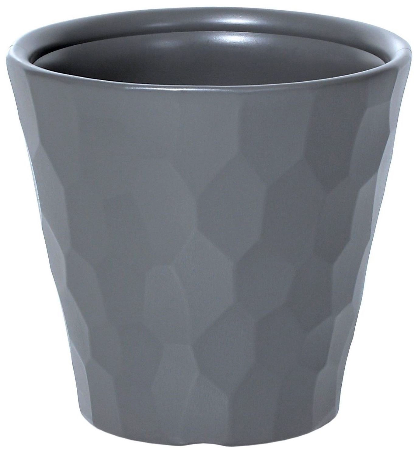 Кашпо Prosperplast Rocka d35 см 19 л полипропиленовое серое