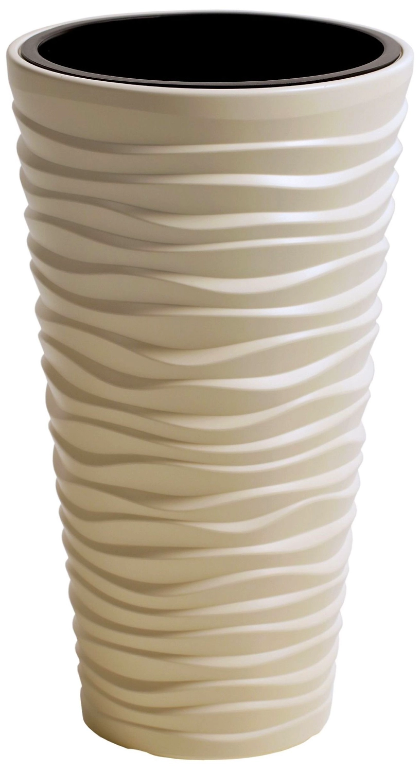 Кашпо Prosperplast Send Slim d29,6 см 8 л полипропиленовое кремовое