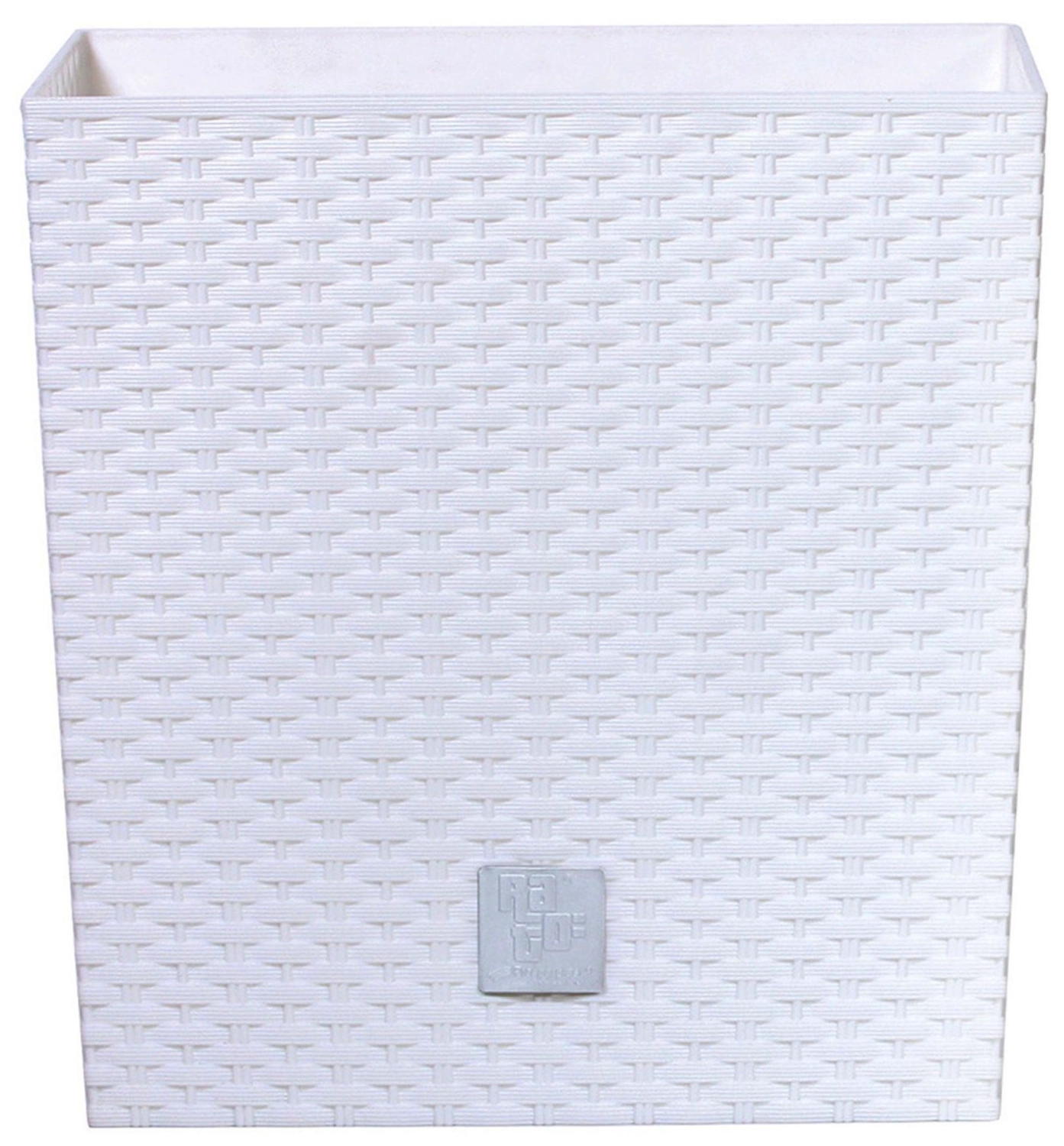 Кашпо Prosperplast Ротанг 26,2х26,2х26,6 см 11 л полипропиленовое белое