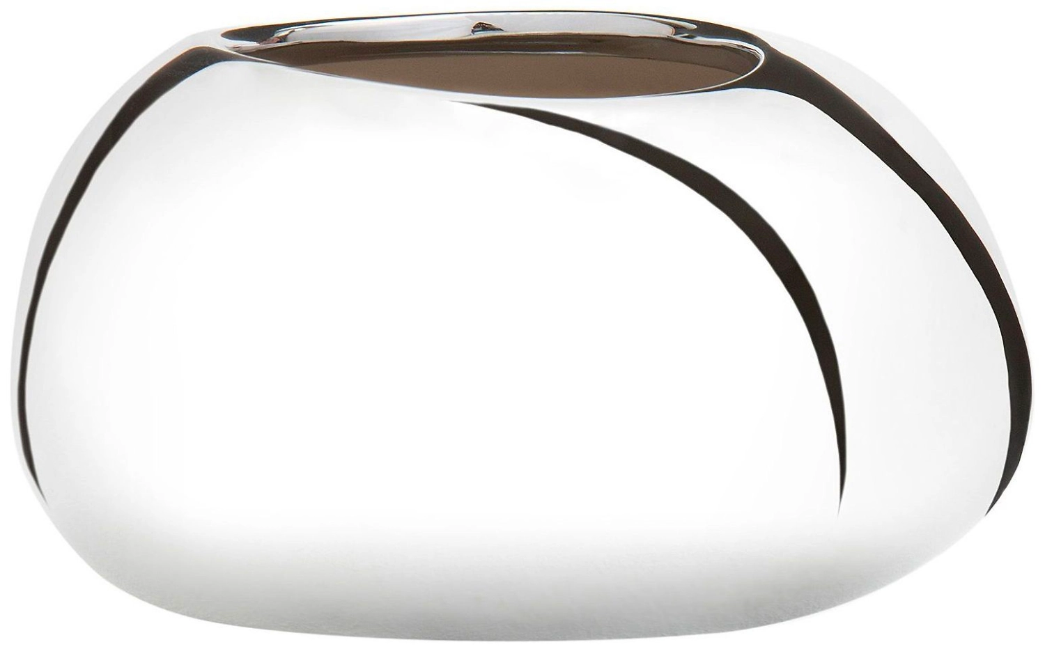 Кашпо Scheurich Pebble 432 d18 см керамическое серебряное