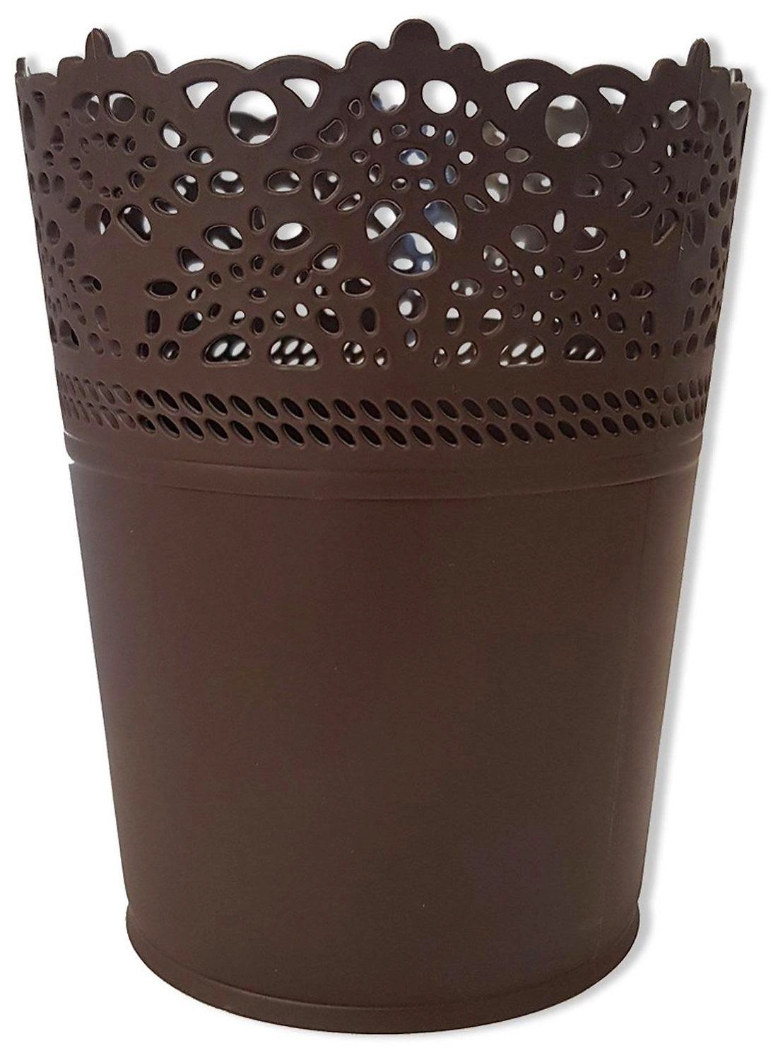 Кашпо ГазонСity Ажур d12 см 1,1 л полипропиленовое шоколадное