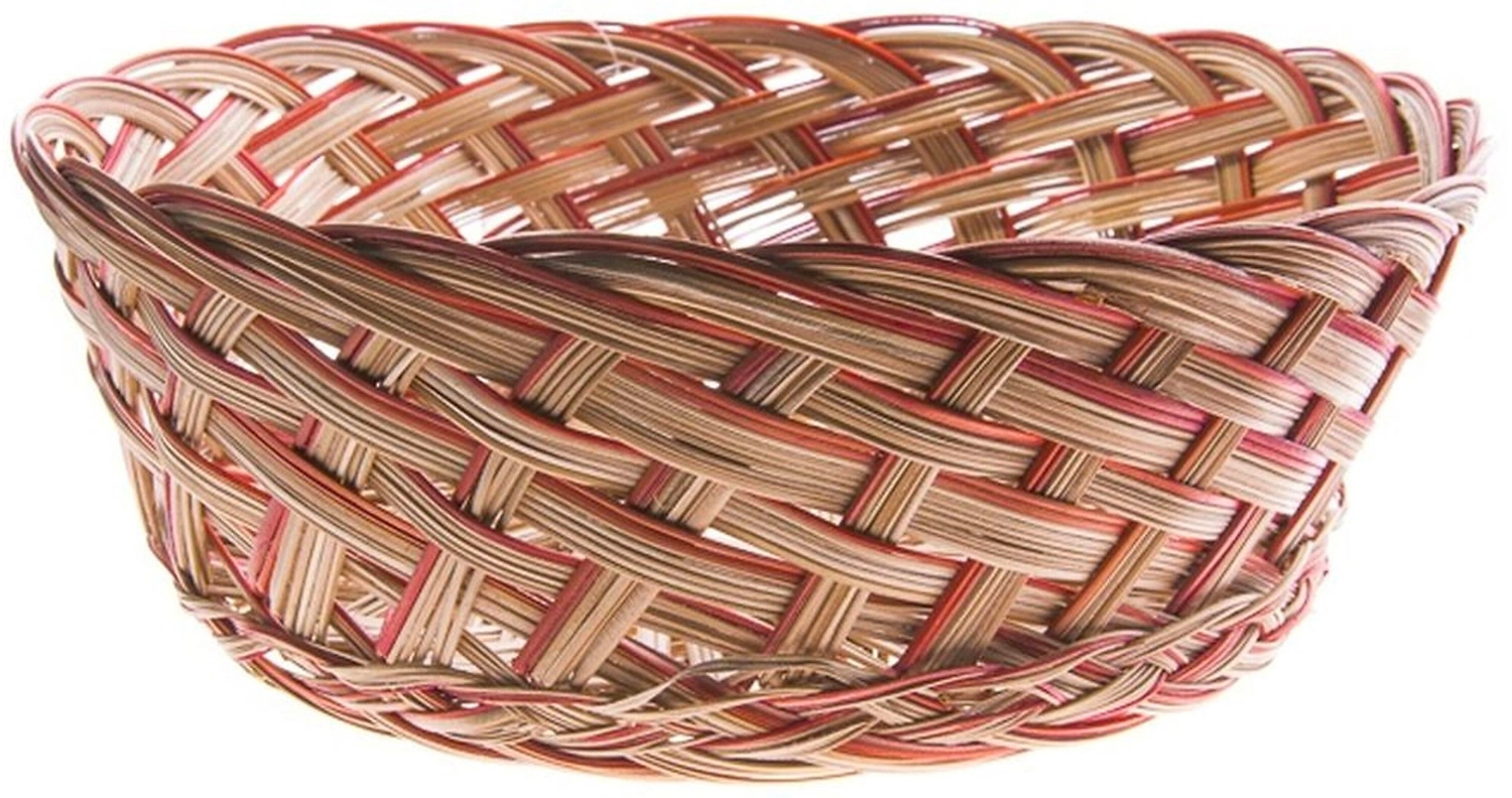 Кашпо Азалия Декор d26 см натуральный ротанг красное