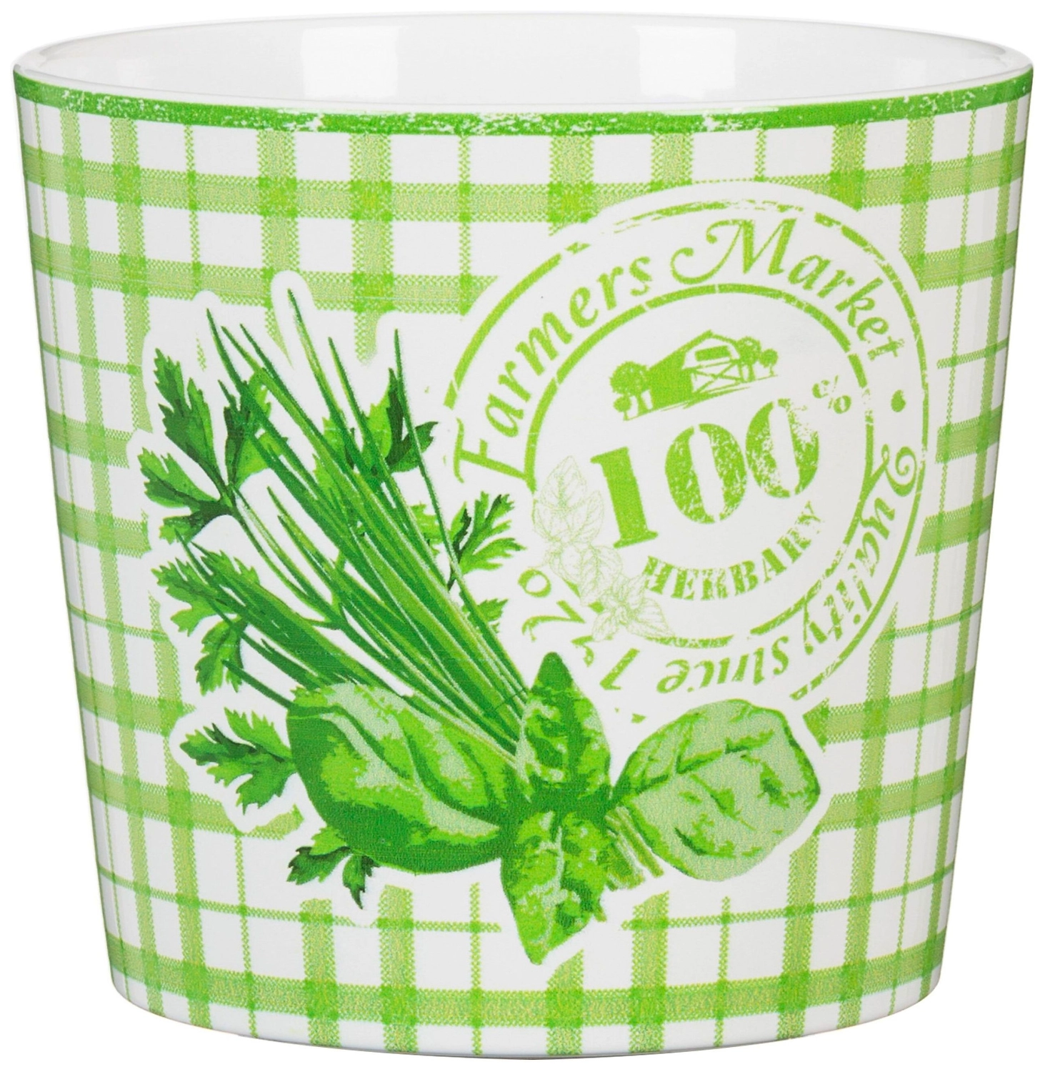 Кашпо Scheurich 870 d14 см керамическое травы