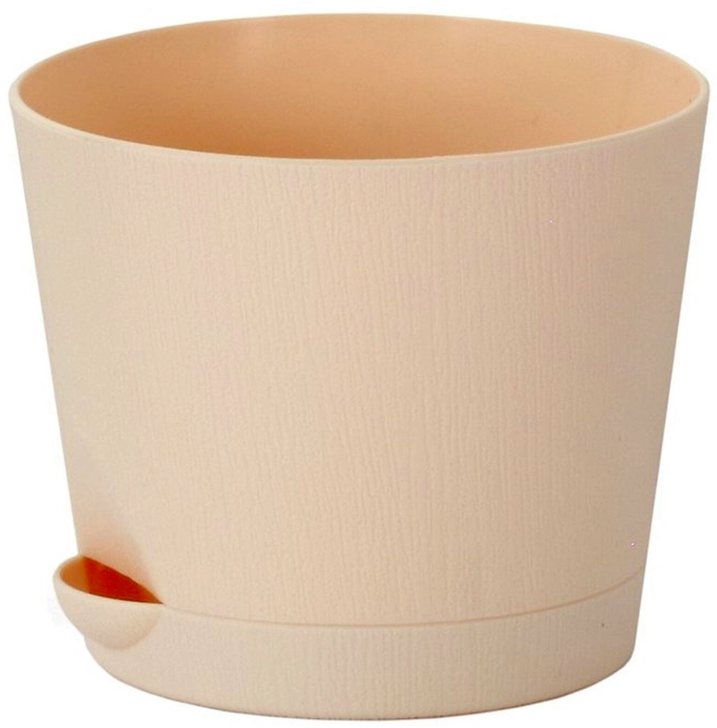 Горшок d10 см 0,4 л полипропиленовый бежевый с поддоном
