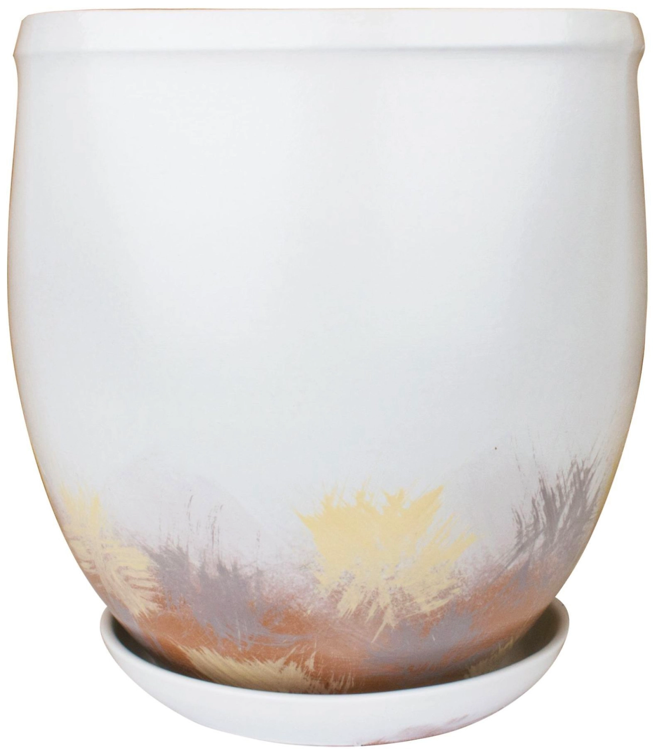 Горшок Осень d21 см керамический белый