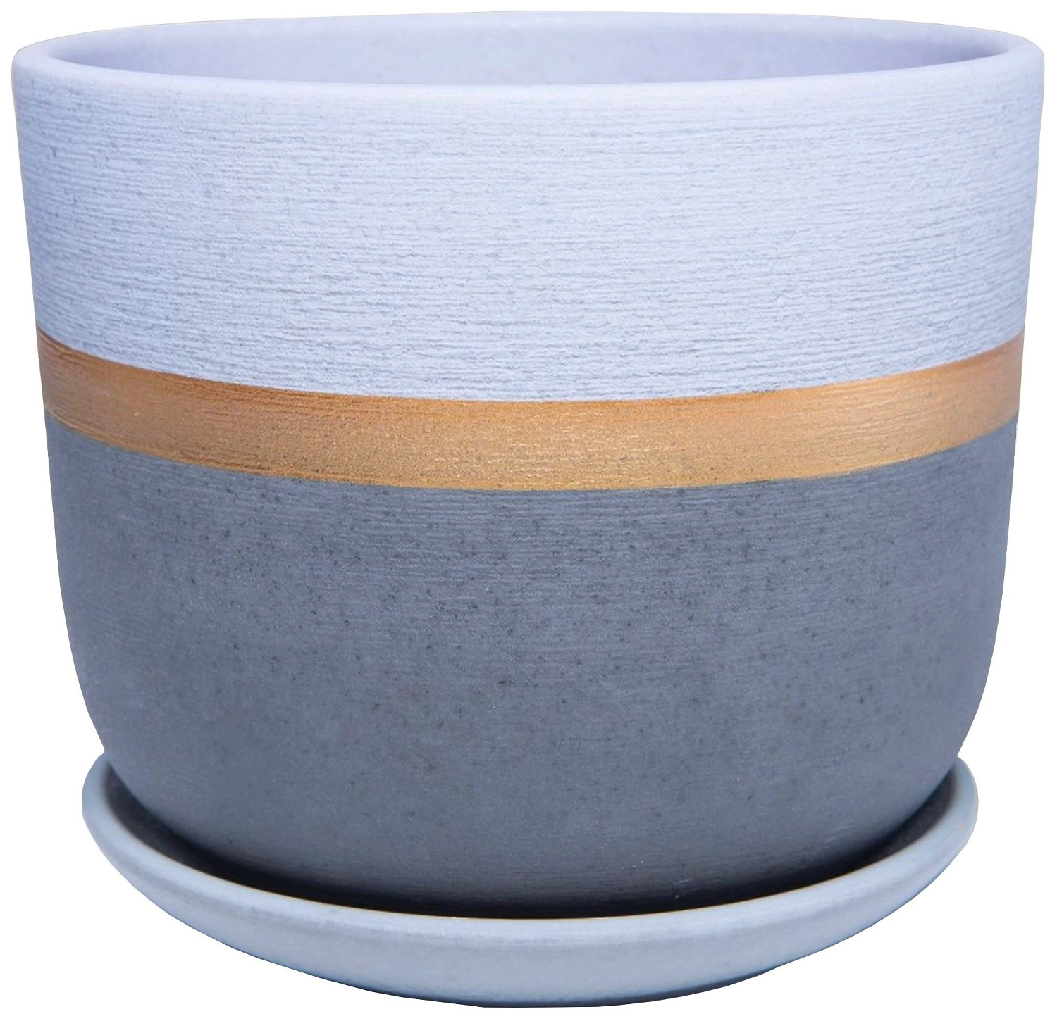 Горшок Маршмеллоу d12 см керамический с поддоном в ассортименте