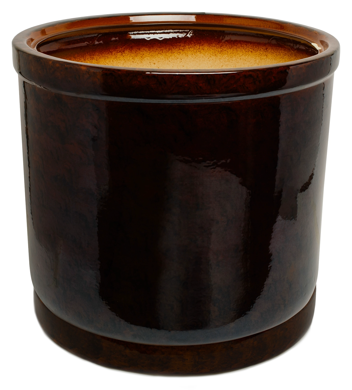 Горшок Цилиндр d48 см 57 л керамический коричневый с поддоном