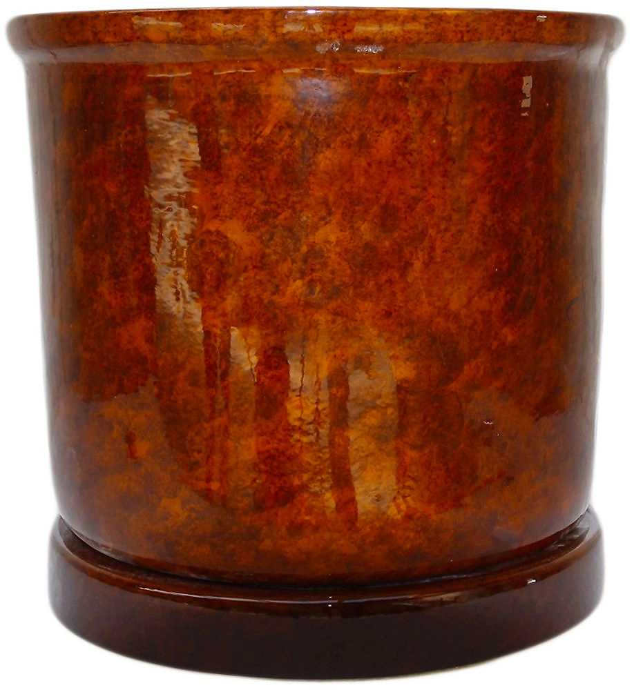 Горшок Цилиндр d56 см 78 л керамический коричневый с поддоном