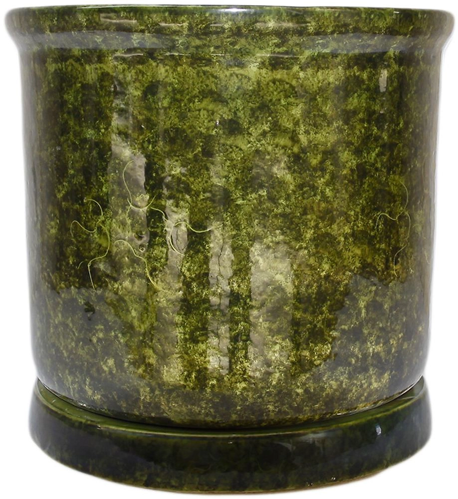 Горшок Цилиндр d56 см 78 л керамический зеленый с поддоном